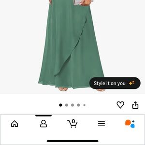 Elegant Green Women's Dress For Women